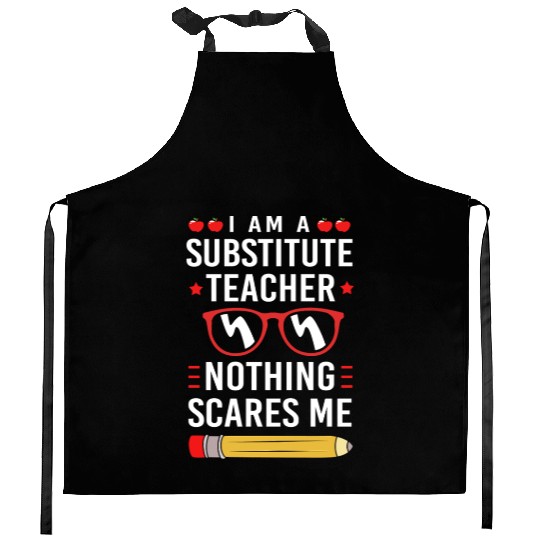 Substitute Teacher Back To School Kitchen Aprons