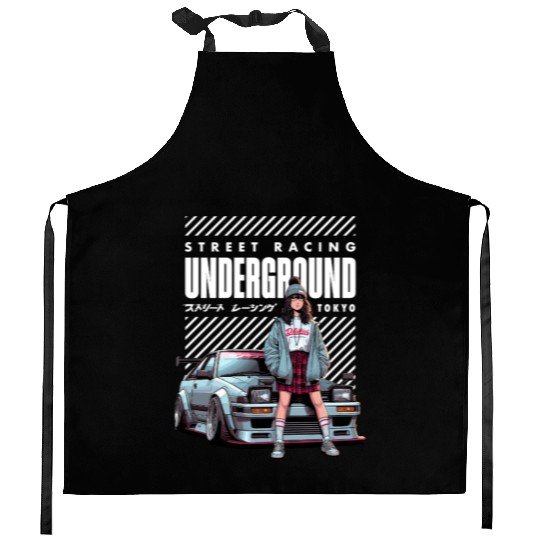 Japanese Underground Street Racing - JDM Car Kitchen Aprons