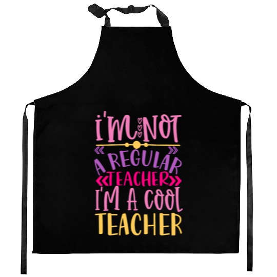Cool Teacher - Funny Teacher Appreciation Gift Kitchen Aprons