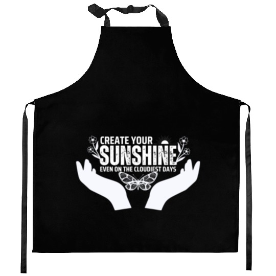 Hopeful Sunshine Motivational Quote Kitchen Aprons