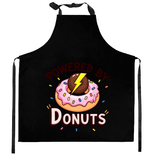 Powered By Donuts Kitchen Aprons