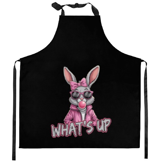 Cool Bunny What's Up Street Style Vibe Kitchen Aprons