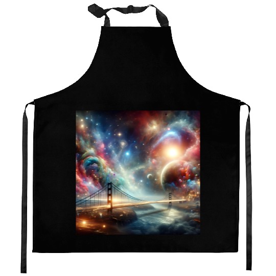 Galactic Bridge to the Universe Space Dream Planet Kitchen Aprons