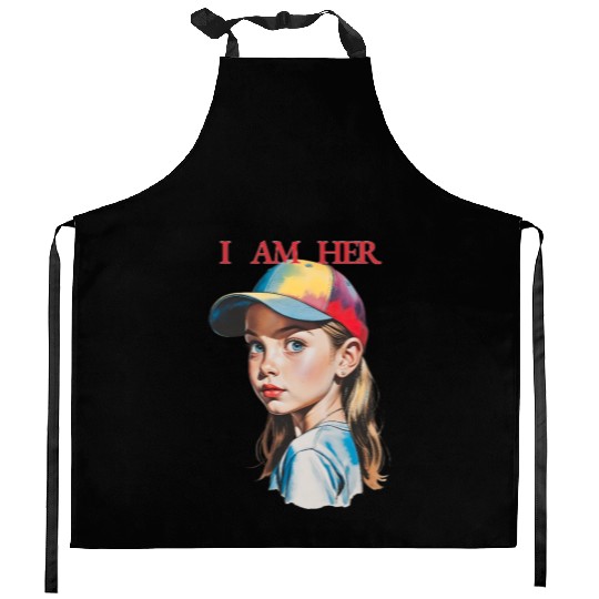Women Empowerment Courageous Girl Kitchen Aprons
