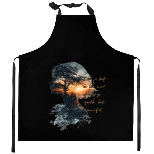 Sunset Serenity Tree Portrait Kitchen Aprons