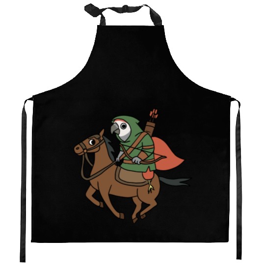Epic Archer Parrot Riding Horse Kitchen Aprons