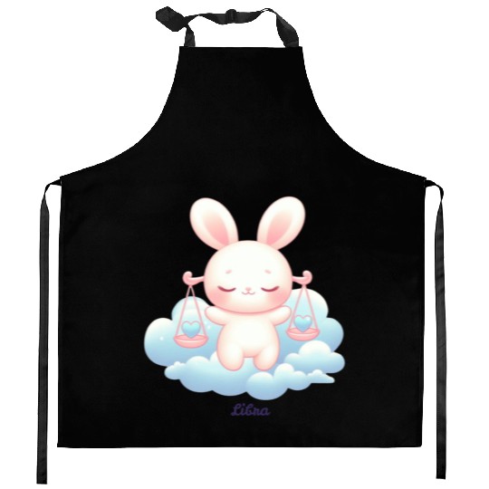 Sweet Bunny Libra Illustration Kitchen Aprons