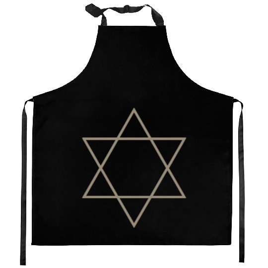 Minimalist Star of David Design Kitchen Aprons