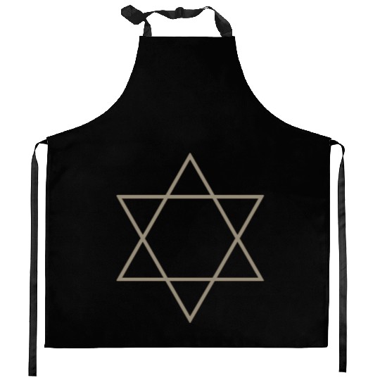 Minimalist Star of David Design Kitchen Aprons