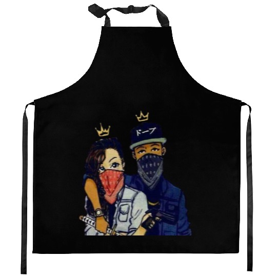 Urban Rebels Masked Duo Kitchen Aprons Design