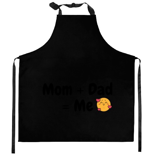 “Mom + Dad = Me” Kitchen Aprons