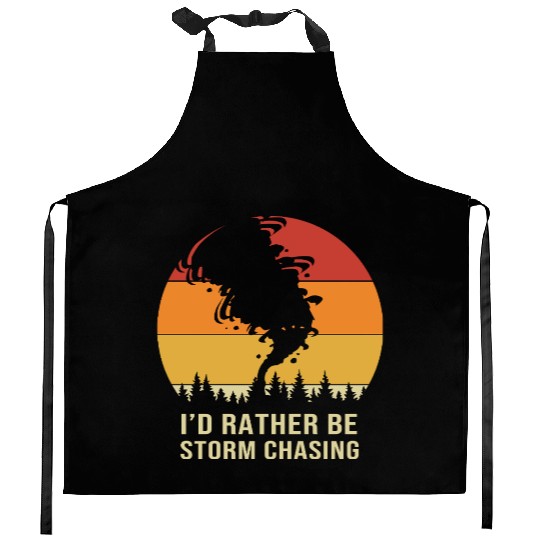 Storm Chaser Weather Lightning Kitchen Aprons