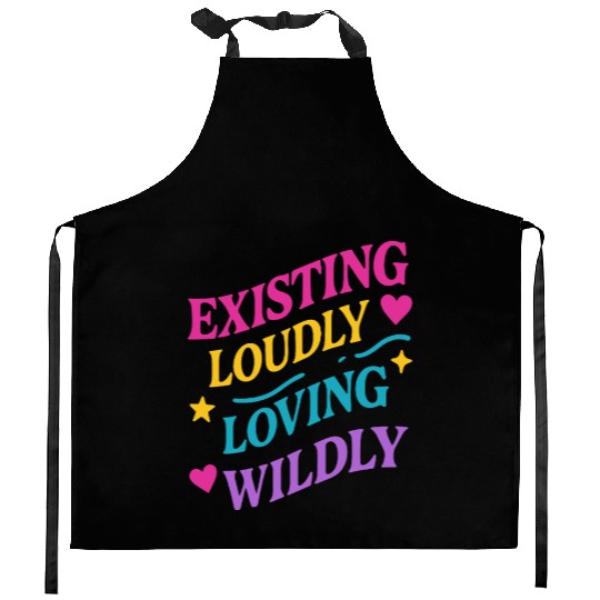Queer Pride Queer Joy LGBTQ+ Affirmation Trans Kitchen Aprons