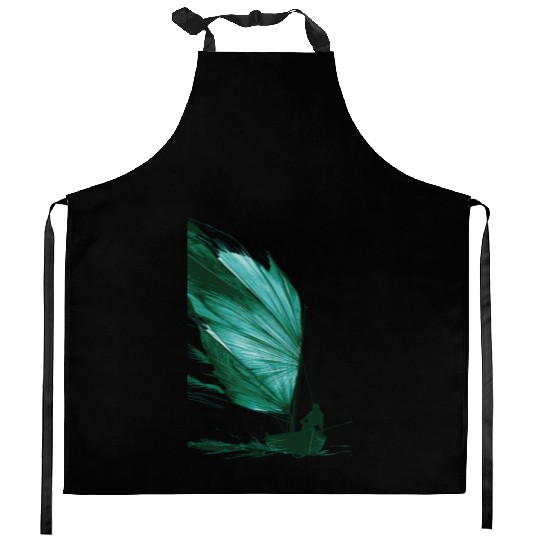 Tropical Leaf Sailing Art Kitchen Aprons