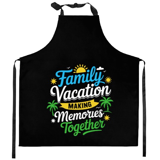 Family Vacation Memories Design Kitchen Aprons