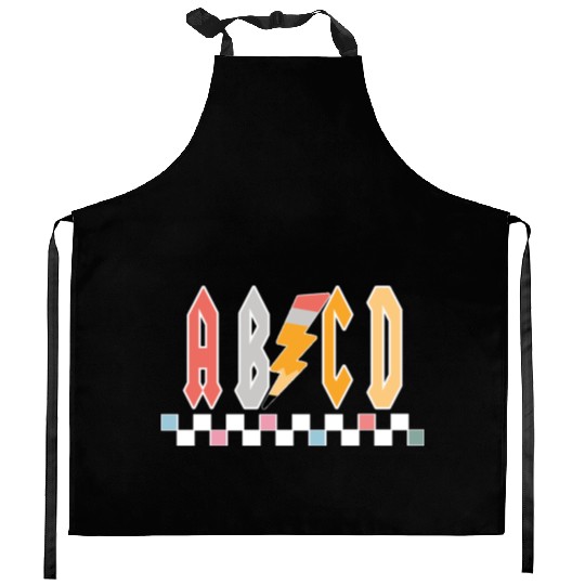 Abcd Teacher Kitchen Aprons, Teacher Appreciation Gift, Kin