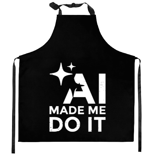 AI Made Me Do It Funny Programmer Tech Humor Kitchen Aprons