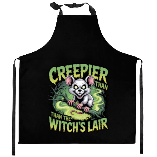 Creeper Mouse in Witch's Lair Design Kitchen Aprons