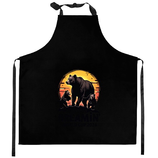 California Dreamin’ – World Cup 2026 Soccer Bear F Kitchen Aprons