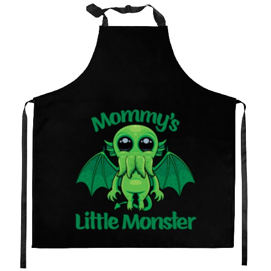 Mommy’s Little Monster Cthulhu Cuddles Kitchen Aprons