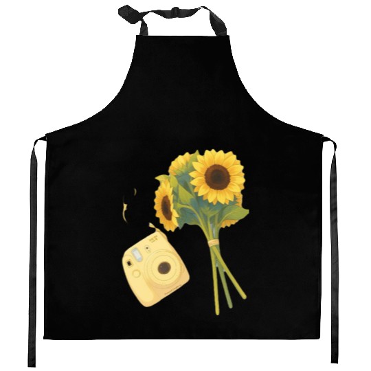 Sunflower Vintage Photography Design Kitchen Aprons