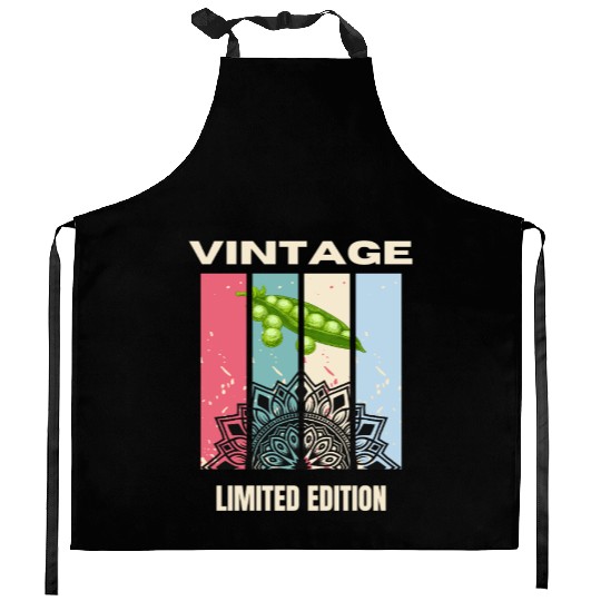 Vintage Lotus and Pea Art Design Kitchen Aprons