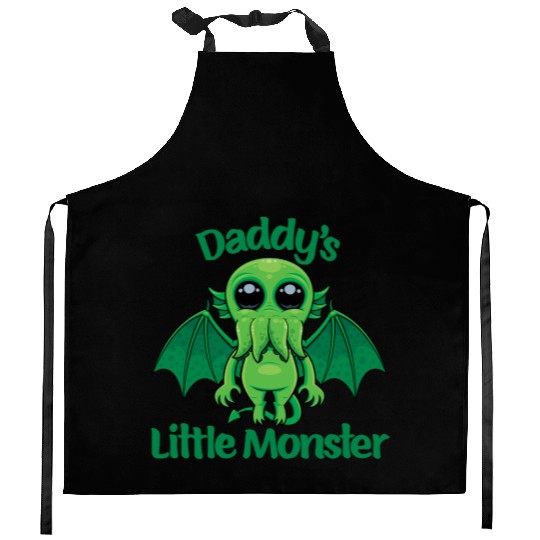 Daddy’s Little Monster Cute Baby Cthulhu Kitchen Aprons
