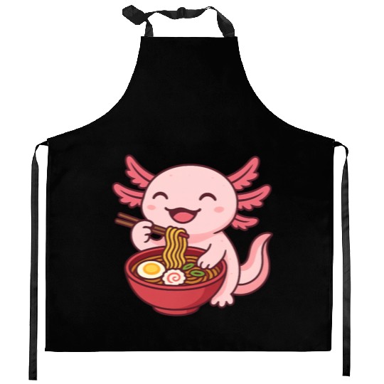 Whimsical Dragon Noodle Bowl Design Kitchen Aprons
