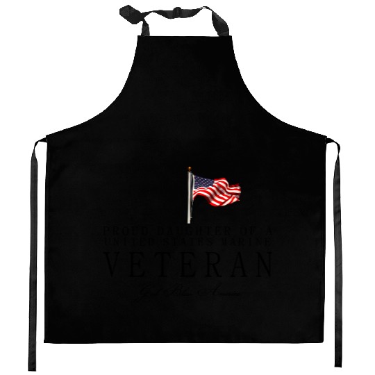 Proud Daughter Of A US Marine Veteran Kitchen Aprons