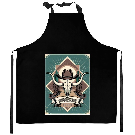 Western Rodeo Kitchen Aprons: Authentic Cowboy Style Look