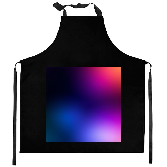 Vibrant Gradient Spectrum Design Kitchen Aprons