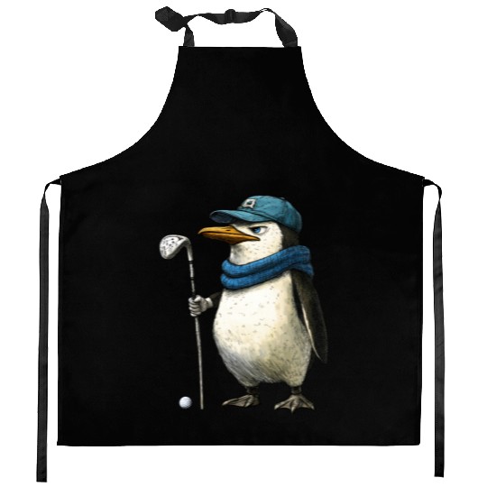 Penguins Golf Kitchen Aprons