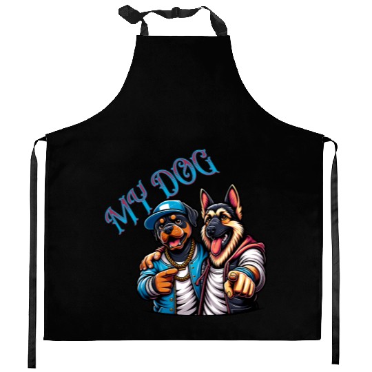 Hip Hop Dogs Urban Style Kitchen Aprons