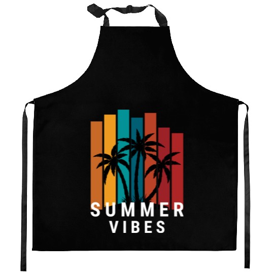 Tropical Sunset Summer Vibes Design Kitchen Aprons