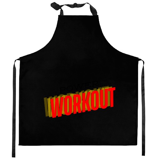 Dynamic Workout Typography Design Kitchen Aprons