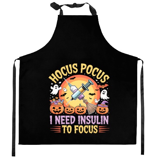 Diabetes Hocus Pocus I Need Insulin to Focus Boys Kitchen Aprons