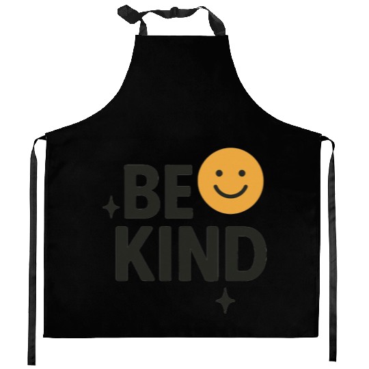 Positive Vibes Be Kind Smile Design Kitchen Aprons