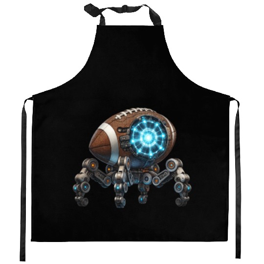 Futuristic Robot Football Mech – Cyber Sports Desi Kitchen Aprons