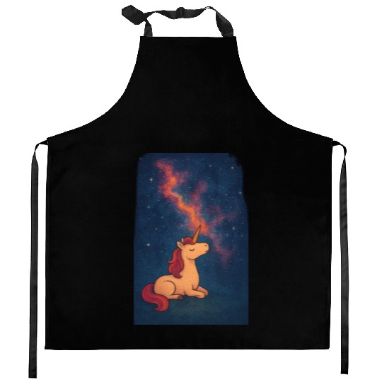Celestial Unicorn Dreamscape Kitchen Aprons