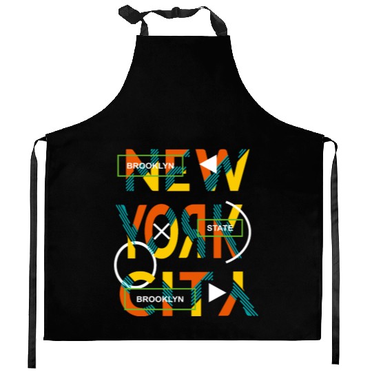 Urban Brooklyn State Love New york city Kitchen Aprons