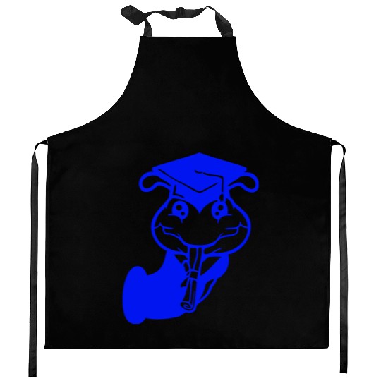 Caterpillar hole school graduation passed College Kitchen Aprons