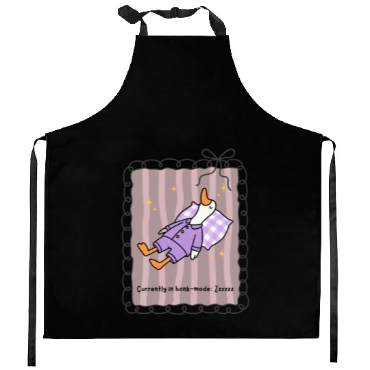Silly Goose in Honk-Mode Pajama Design Kitchen Aprons