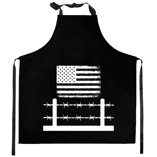 Barbed wire America Kitchen Aprons