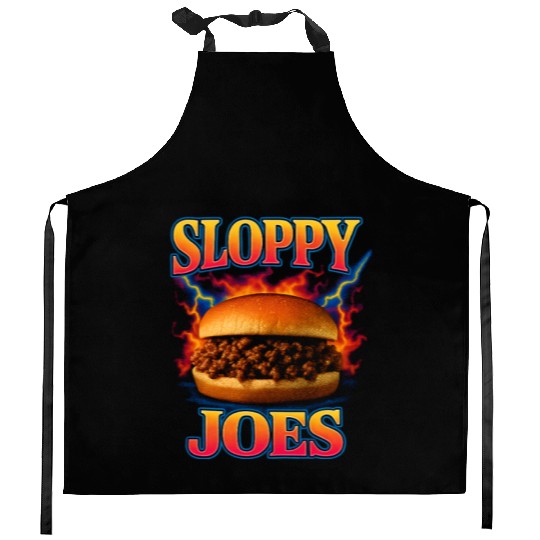 Sloppy Joes Favorite Food Funny Weird 90s Kitchen Aprons