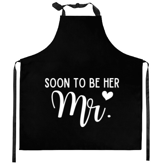 Soon To Be Her Mr Bride And Groom Matching Couples Kitchen Aprons