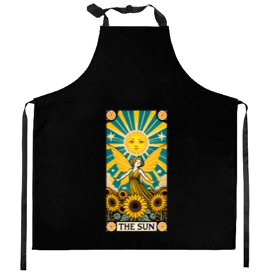 Sun Fairy Tarot Card Design Kitchen Aprons
