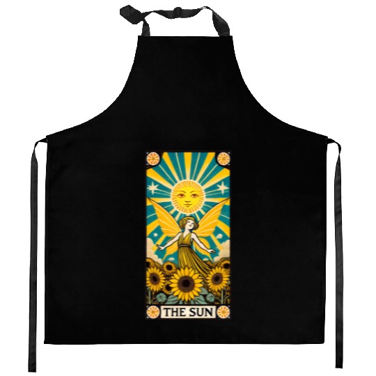 Sun Fairy Tarot Card Design Kitchen Aprons