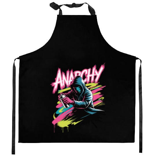 Graffiti-Inspired Hooded Rebel Design Kitchen Aprons