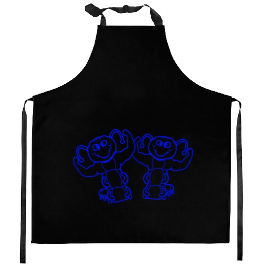 2 Caterpillars Bodybuilder Team Muscle Building Kitchen Aprons