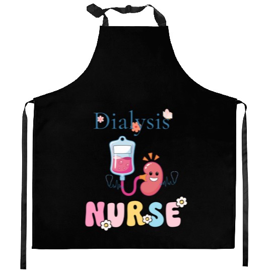 Dialysis Nurse Illustration Kitchen Aprons